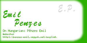 emil penzes business card